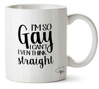 Hippowarehouse I'm so Gay I Can't Even Think Straight LGBT Printed Mug Cup Ceramic 10oz