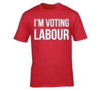 Hippowarehouse I'm Voting Labour Unisex Short Sleeve t-Shirt Large Adult Red