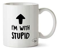 Hippowarehouse I'm with Stupid Printed Mug Cup Ceramic 10oz