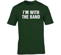 Hippowarehouse I'm with The Band Unisex Short Sleeve t-Shirt (Specific Size Guide in Description) Forest Green