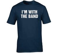 Hippowarehouse I'm with The Band Unisex Short Sleeve t-Shirt (Specific Size Guide in Description) Navy Blue