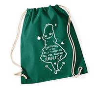 Hippowarehouse Imagination Is The Only Weapon In The War Against Reality Quote Drawstring Cotton School Gym Bag 37cm x 46cm, 12 litres