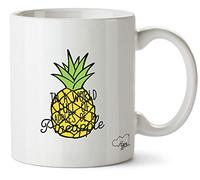 Hippowarehouse in a World Full of Apples be a Pineapple Printed Mug Cup Ceramic 10oz