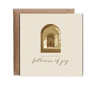 Hippowarehouse In His presence there is fullness of joy Card Bible quote Jesus Personalised Card. 15cm x 15cm with envelope for him for her Funny Cards for Men and Women Blank inside option