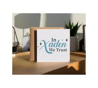 Hippowarehouse In Xaden we trust Personalised Birthday Card 15cm x 15cm for him for her Funny with envelope Birthday Cards for Men and Women