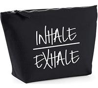 Hippowarehouse Inhale and Exhale printed make up cosmetic wash bag 18x19x9cm