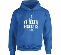 Hippowarehouse Insert Chicken Nuggets here Unisex Hoodie Hooded top (Specific Size Guide in Description) Sapphire Blue