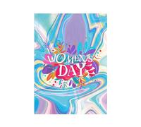 Hippowarehouse International Womens Day Floral Gift For Him Her Daughter Son Dad Mum Printed Poster A1 Wall Art Design Classroom Room Gym Office Décor