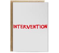 Hippowarehouse Intervention Personalised Card A6 with envelope for him for her Funny Cards for Men and Women Blank inside option