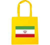 Hippowarehouse Iran Flag Tote Shopping Gym Beach Bag 42cm x38cm, 10 litres