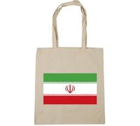 Hippowarehouse Iran Flag Tote Shopping Gym Beach Bag 42cm x38cm, 10 litres