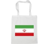 Hippowarehouse Iran Flag Tote Shopping Gym Beach Bag 42cm x38cm, 10 litres