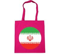 Hippowarehouse Iran Flag Tote Shopping Gym Beach Bag 42cm x38cm, 10 litres