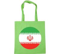 Hippowarehouse Iran Flag Tote Shopping Gym Beach Bag 42cm x38cm, 10 litres