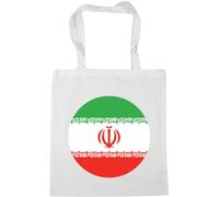 Hippowarehouse Iran Flag Tote Shopping Gym Beach Bag 42cm x38cm, 10 litres