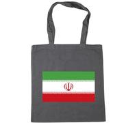 Hippowarehouse Iran Flag Tote Shopping Gym Beach Bag 42cm x38cm, 10 litres
