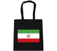 Hippowarehouse Iran Flag Tote Shopping Gym Beach Bag 42cm x38cm, 10 litres