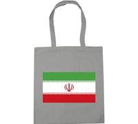 Hippowarehouse Iran Flag Tote Shopping Gym Beach Bag 42cm x38cm, 10 litres