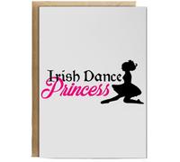 Hippowarehouse Irish Dance Princess Birthday Card A5 Personalised with envelope for him for her Funny Cards for Men and Women Blank inside option