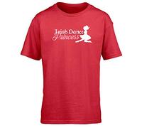 Hippowarehouse Irish Dance Princess Kids Children's Short Sleeve t-Shirt Red
