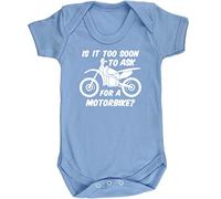 Hippowarehouse is it Too Soon to Ask for a Motorbike? Baby Vest Bodysuit (Short Sleeve) Boys Girls