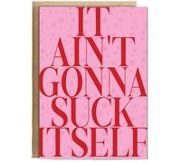 Hippowarehouse It aint gonna suck itself Personalised Card A6 with envelope for him for her Funny Cards for Men and Women Blank inside option