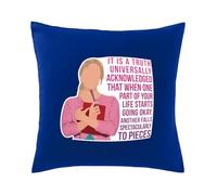 Hippowarehouse It is a truth universally acknowledged another falls spectacularly to pieces Printed bedroom accessory cushion cover case 41x41cm