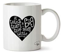 Hippowarehouse It Takes a Big Heart to Help Shape Little Minds Printed Mug Cup Ceramic 10oz