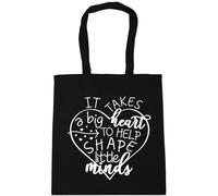 Hippowarehouse It Takes a Big Heart to Help Shape Little Minds Tote Shopping Gym Beach Bag 42cm x38cm, 10 litres