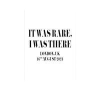 Hippowarehouse It was rare, I was there London uk 16th august Printed Poster A4 Wall Art Design Classroom Room Gym Office Décor