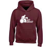 Hippowarehouse It's All About Wheelchair Basketball Kids Children's Unisex Hoodie Hooded top Maroon