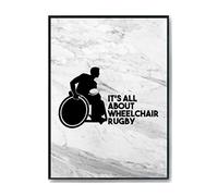 Hippowarehouse It's all about wheelchair rugby Printed Poster A3 Wall Art Design Classroom Room Gym Office Décor