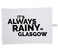 Hippowarehouse It's always rainy in Glasgow Tea Towel Eco Printed Dish Cloth Kitchen accessory 50cmx70cm 100% Cotton