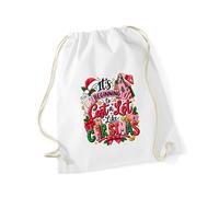 Hippowarehouse It's beginning to cost a lot like Christmas Drawstring Cotton School Gym Bag 37cm x 46cm, 12 litres