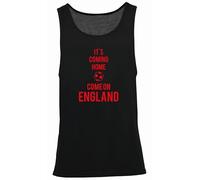 Hippowarehouse Its Coming Home Come On England World Cup Vest Scoop Sleeve Unisex Tank top Black