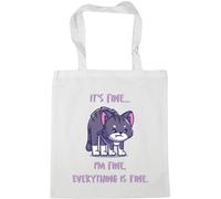 Hippowarehouse Its Fine I'm Fine Everything is fine Tote Shopping Gym Beach Bag 42cm x38cm,10 litres