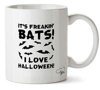 Hippowarehouse It's Freakin' Bats! I Love Halloween! Printed Mug Cup Ceramic 10oz