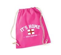 Hippowarehouse Its Home England Football World Champions Drawstring Cotton School Gym Bag 37cm x 46cm, 12 litres
