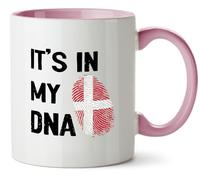 Hippowarehouse It's in My DNA Denmark Printed Mug Various Colour Options Ceramic Cup Kitchenware 11oz