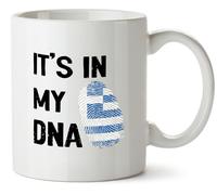 Hippowarehouse It's in My DNA Greece Printed Mug Various Colour Options Ceramic Cup Kitchenware 10oz