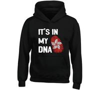 Hippowarehouse It's in My DNA Hong Kong Kids Children's Unisex Hoodie Hooded top Black