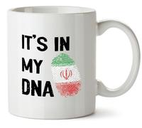 Hippowarehouse It's in My DNA Iran Printed Mug Various Colour Options Ceramic Cup Kitchenware 10oz