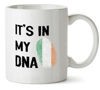 Hippowarehouse It's in My DNA Ireland Printed Mug Various Colour Options Ceramic Cup Kitchenware 10oz