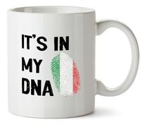 Hippowarehouse It's in My DNA Italy Printed Mug Various Colour Options Ceramic Cup Kitchenware 10oz