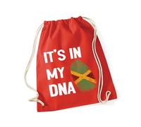 Hippowarehouse it's in my dna jamaica Drawstring Cotton School Gym Bag 37cm x 46cm, 12 litres