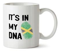 Hippowarehouse It's in My DNA Jamaica Printed Mug Various Colour Options Ceramic Cup Kitchenware 10oz