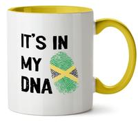 Hippowarehouse It's in My DNA Jamaica Printed Mug Various Colour Options Ceramic Cup Kitchenware 11oz