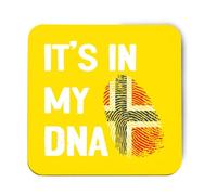 Hippowarehouse it's in my DNA Norway printed coaster gloss finish durable backing 9cm x 9cm 2 pack