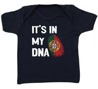 Hippowarehouse It's in My DNA Portugal Baby Unisex t-Shirt Short Sleeve Black