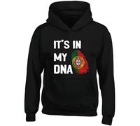 Hippowarehouse It's in My DNA Portugal Kids Children's Unisex Hoodie Hooded top Black